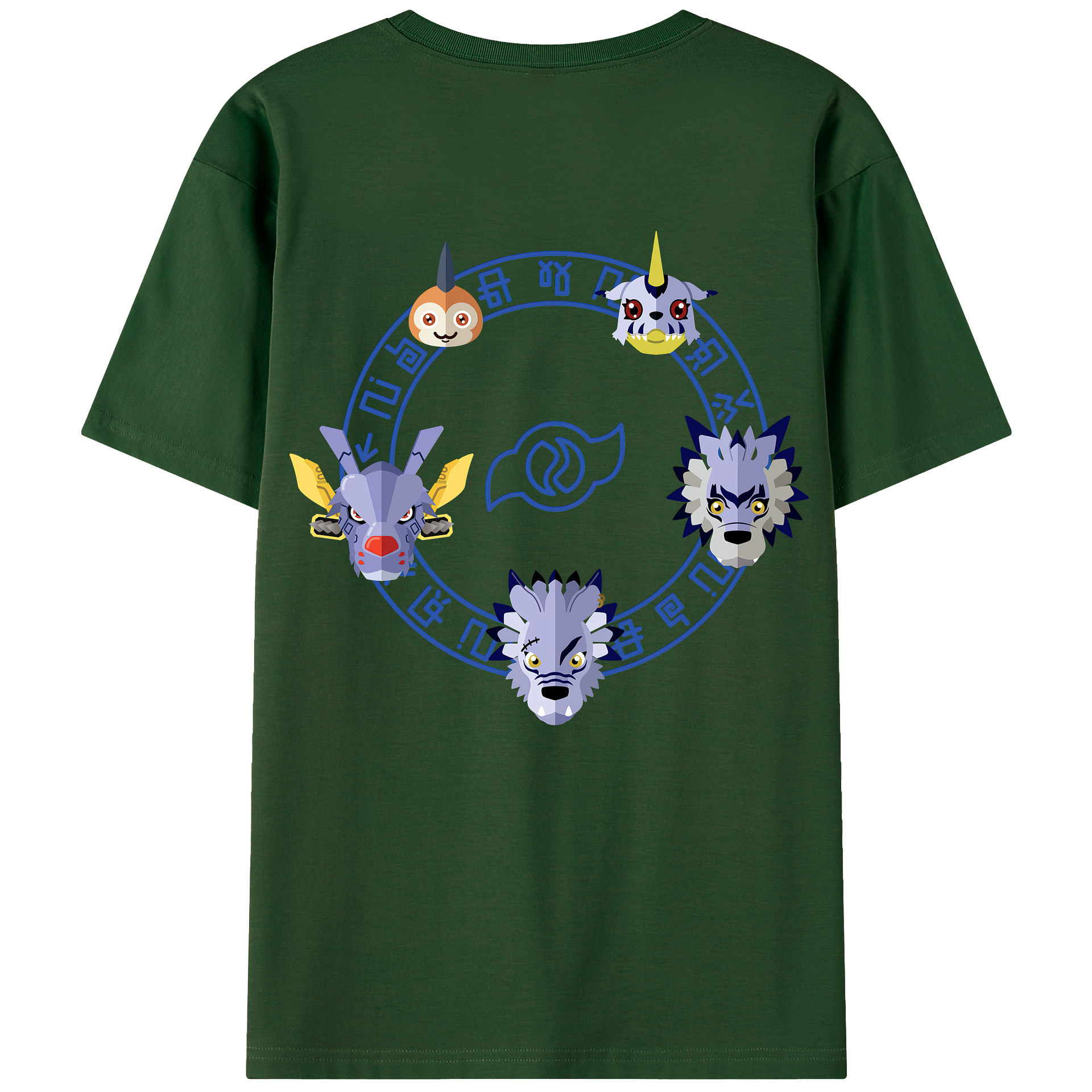 （画像用） Digimon デジタルモンスター/デジモン 綿100％半袖Tシャツ（背面プリント）
